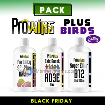 Pack Prowins Plus Extra Birds | Super Elixir B12 + Fertility SE Plus Bird + CalciBoost AD3E Bird – Black Friday -25%