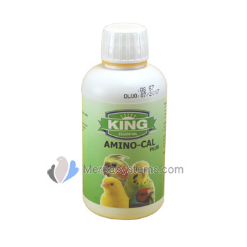 King Amino-Cal Plus 250 ml (tonic rich in minerals, trace elements and amino acids). For Birds
