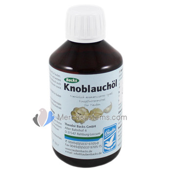 Backs Knoblauchol 250 ml, (enriched garlic oil). For Pigeons & Birds