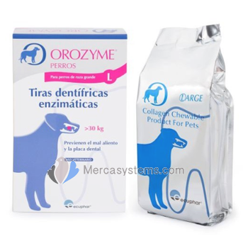 Ecuphar Orozyme Strips "L", 7 strips (to prevent the formation of dental plaque or tartar). For dogs.