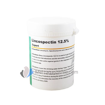 Pigeons Produts and Supplies: Lincospectin 12.5% Export 100 gr, (Adenocoli syndrome and other bacterial infections)