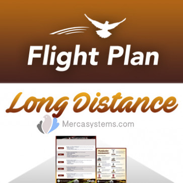 Flight plan for LONG DISTANCE competitions in racing pigeons