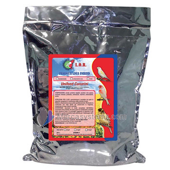 L.O.R. Unifeed Moulting for canaries 10kg, (for type, melanin colour and lipochrome canaries)