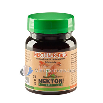 Nekton-R-Beta 35gr, Enhances Red Color in Birds, (beta-carotene pigment enriched with vitamins, minerals and trace elements)
