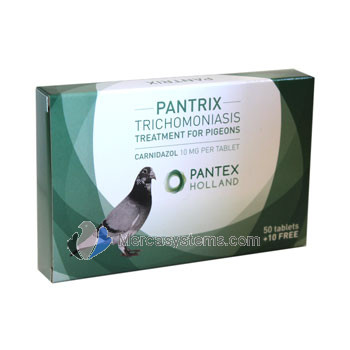 NEW Pantex Pantrix 50 tablets + 10 free (treatment and prevention of trichomoniasis in pigeons and birds)