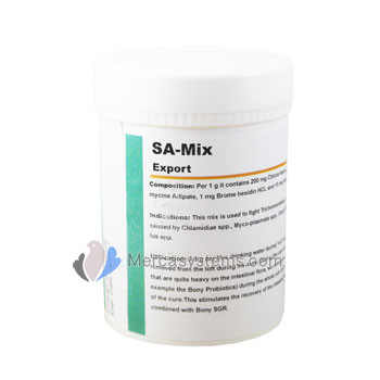 Pigeons Produts and Supplies: SA-Mix Export 100gr, (Belgian master formula for severe cases of respiratory infections and trichomoniasis)