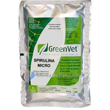 GreenVet Spirulina Micro 100gr, (favors the coloring of the feathers)