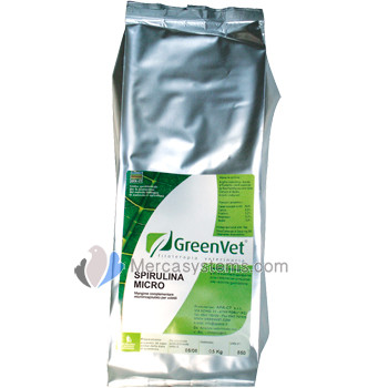 GreenVet Spirulina Micro 500gr, (favors the coloring of the feathers)