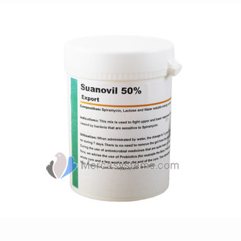 Pigeons Produts and Supplies: Suanovil 50% 100gr, (spectacular treatment for respiratory infections).
