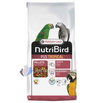 NutriBird P15 Tropical 3kg (balanced complete maintenance food for parrots)