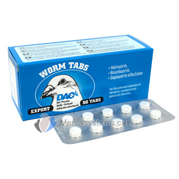Worm Tabs, dac, products for pigeons